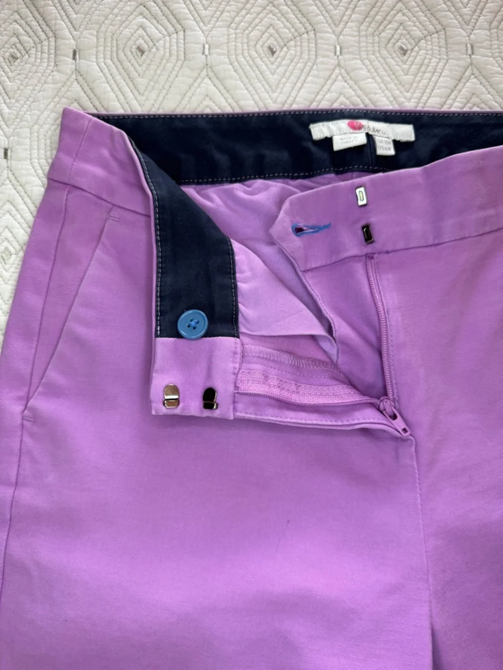 Boden Richmond Lavender Purple Lilac Ankle Pants Women's 6R Slim Tailored - Picture 10 of 16